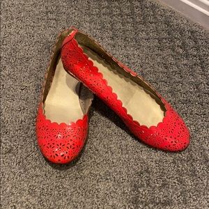 Coach Flats orange/red size 8